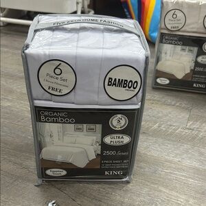 Organic Bamboo King Bedding Set - White